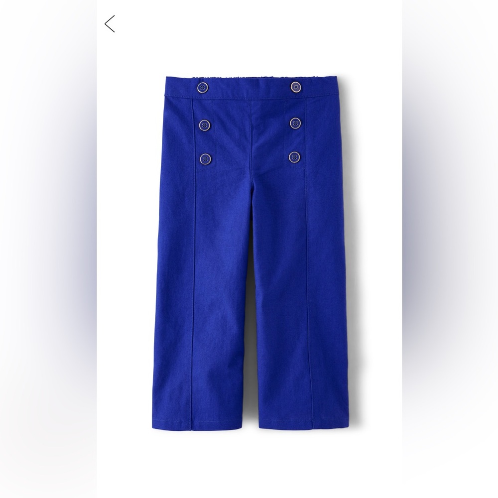 Vibrant Blue Wide-Leg Linen Pants